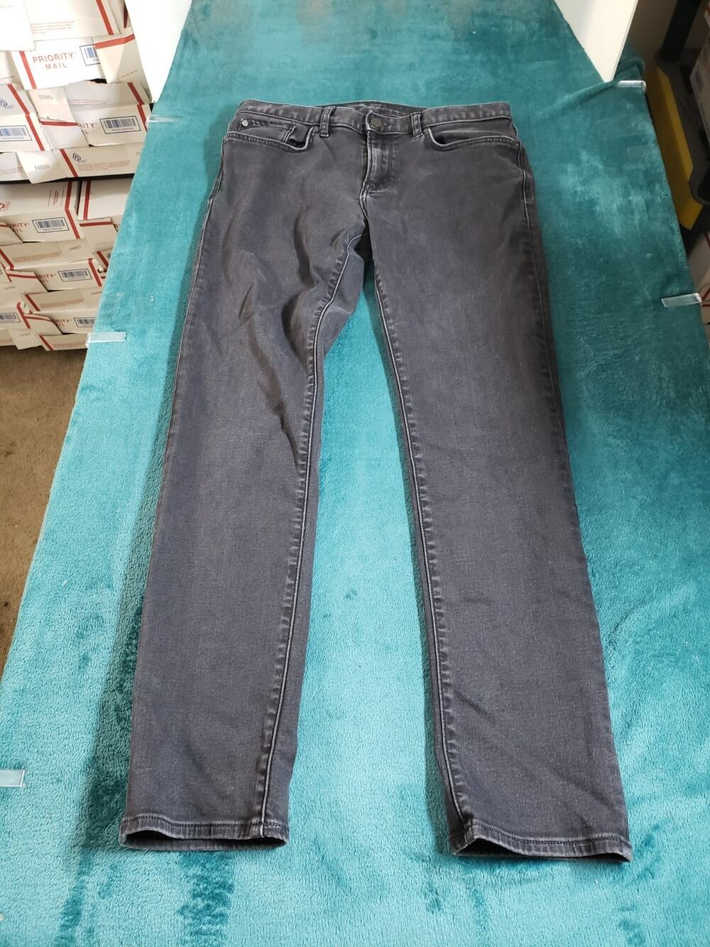 Banana Republic Jeans Size 32x32 Mens Black Pants Stretch Traveler Slim Straight